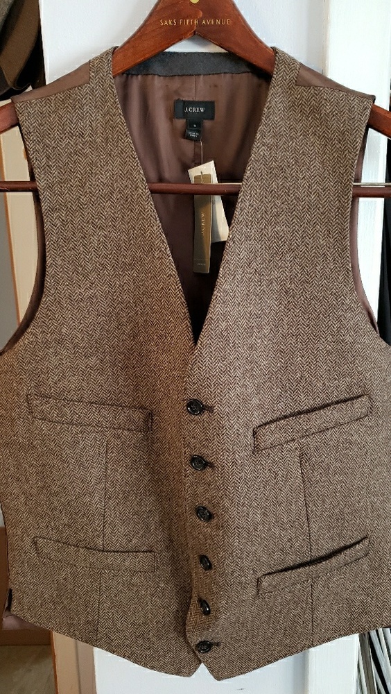 Jcrew Herringbone Vest